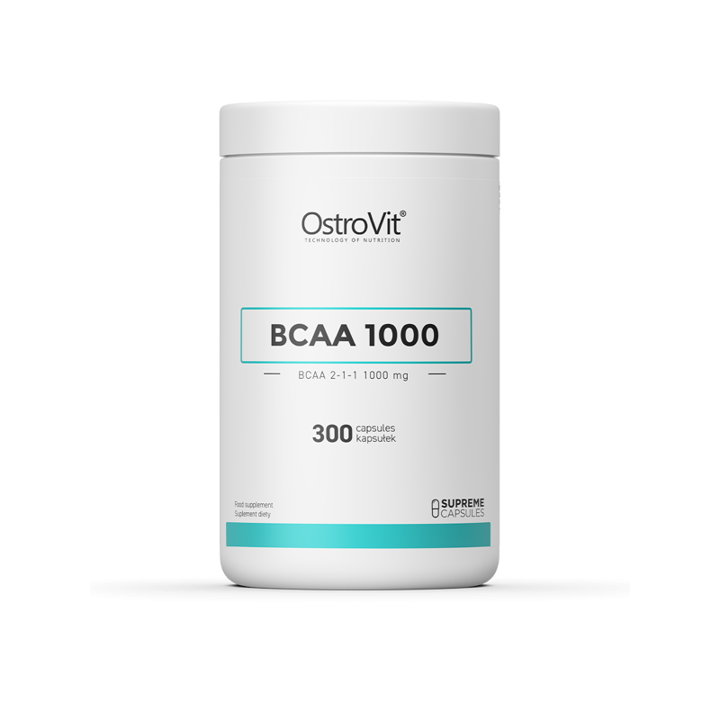 Supreme Capsules BCAA 1000 mg 300 caps- Contribuie la cresterea rezistentei musculare Beneficii BCAA 1000 mg- contribuie la cres