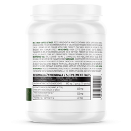 Supliment alimentar Green Coffee Extract 100 g (Extract de cafea verde)- Ostrovit Beneficii Extract de cafea verde- sprijin pent