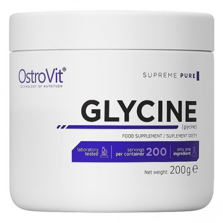 OstroVit Supreme Pure Glycine 200 grame (Glicina pudra)