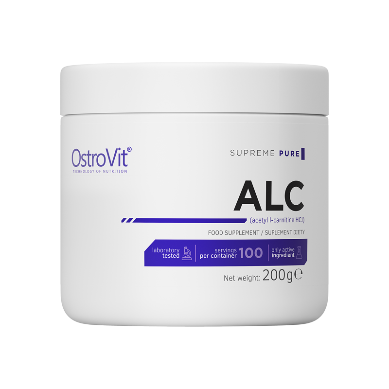 OstroVit ALC Acetyl L-Carnitine pudra 200 grame Beneficii ALC Carnitina- sprijina procesele de ardere a grasimilor (absorbtia de