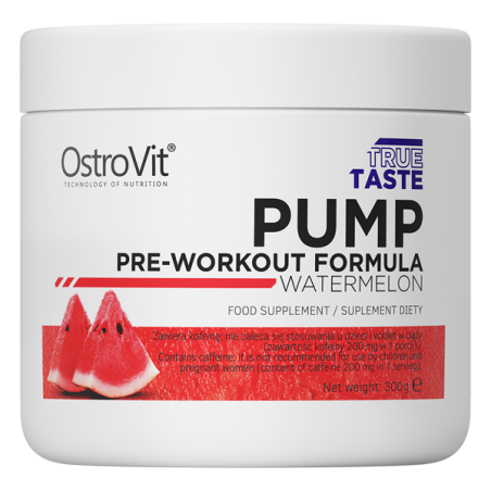 OstroVit PUMP Pre-Workout Formula 300 g NEW FORMULA watermelon (pepene)