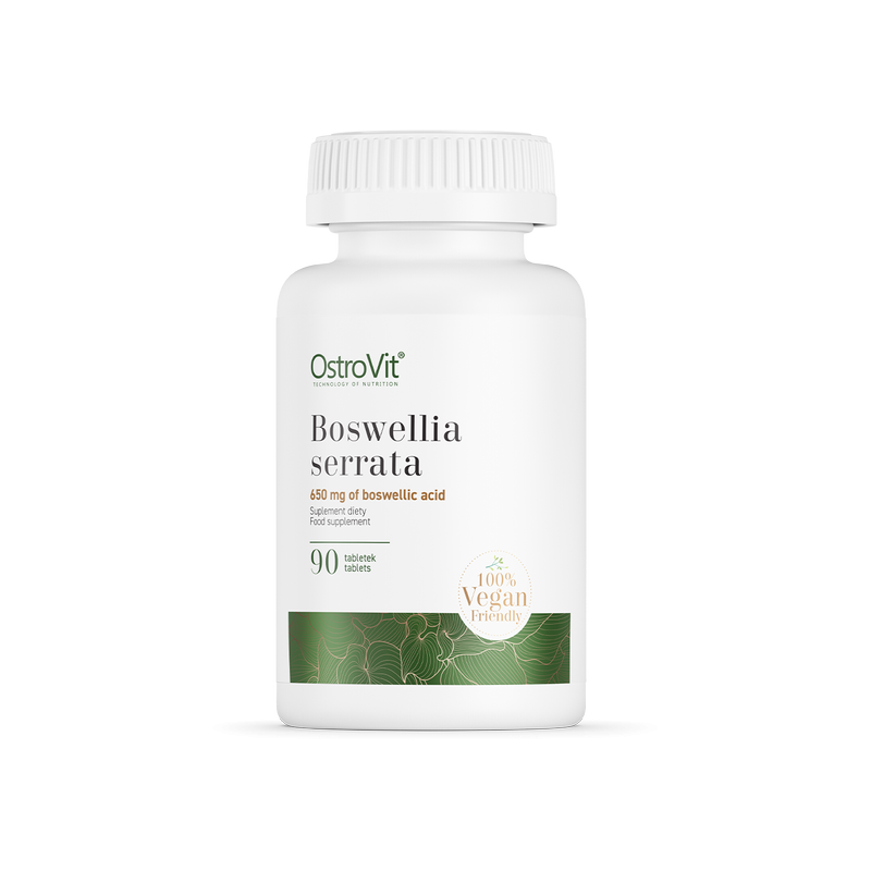 OstroVit Boswellia Serrata VEGE - 90 Tablete Beneficii Boswellia: antiinflamator puternic si natural, fara efecte secundare nega