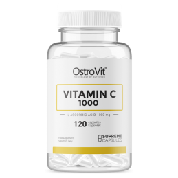 OstroVit Vitamin C 1000 mg 120 Capsule Efecte si beneficii ale Vitaminei C: sustine functionarea normala a sistemului imunitar, 