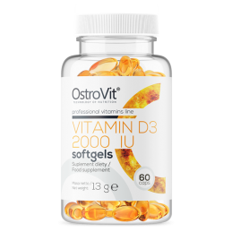 OstroVit Vitamin D3 2000 IU - 60 Capsule Beneficii Vitamina D3: mentine sanatatea oaselor, amelioreaza mai multe boli, ajuta la 