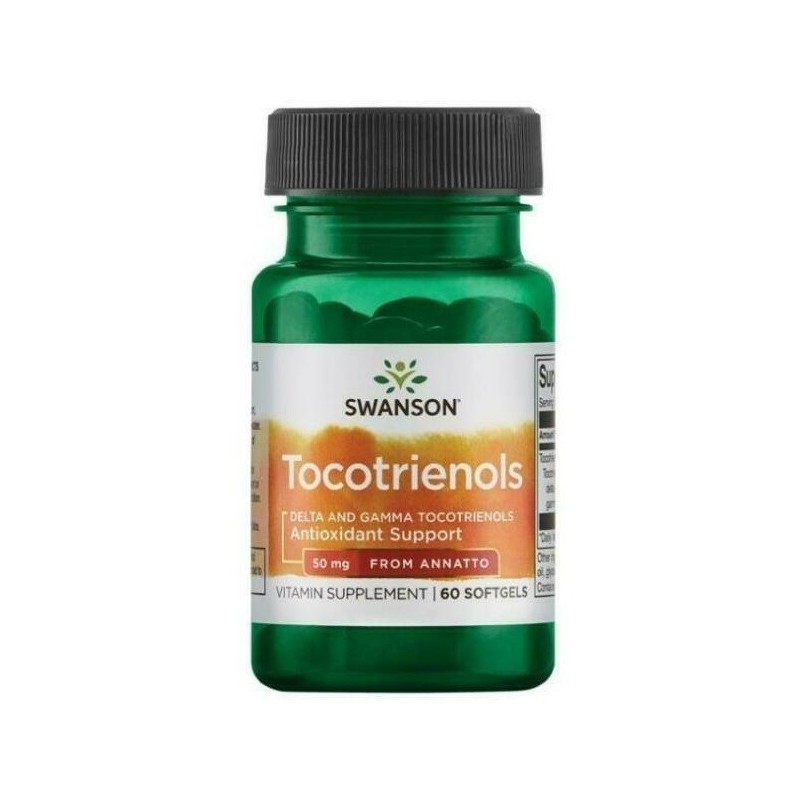 Swanson Tocotrienols - 50mg - 60 Capsule (suport antioxidant) Beneficii Tocotrienols- sustine diviziunea celulara, protejeaza in