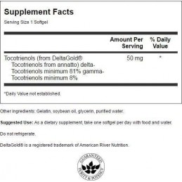 Swanson Tocotrienols - 50mg - 60 Capsule (suport antioxidant) Beneficii Tocotrienols- sustine diviziunea celulara, protejeaza in