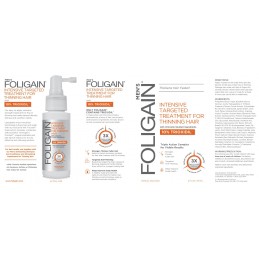 Foligain- Regenare intensiva pentru par subtire pentru barbati cu 10% Trioxidil® (2oz) 59ml Tratament anti-subtiere par pentru b