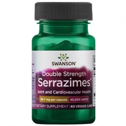 Swanson Serrazimes, 40 000 Units - 60 Capsule Beneficii Serrapeptase- poate ajuta la promovarea sanatatii oaselor si articulatii