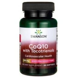 Swanson CoQ10 with 10mg Tocotrienols, 100mg - 60 Capsule (suport cardiovascular) Beneficii- sustine sistemul cardiovascular, imb