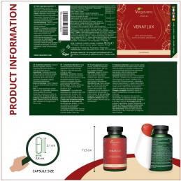 Venaflux Complex, 120 Capsule, Sprijina buna circulatie, produs din ingrediente 100% naturale BENEFICII VENAFLUX- sprijina buna 