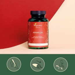 Venaflux Complex, 120 Capsule, Sprijina buna circulatie, produs din ingrediente 100% naturale BENEFICII VENAFLUX- sprijina buna 