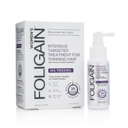 Foligain- Regenerare intensiva pentru par subtire pentru femei cu 10% Trioxidil® (2oz) 59ml Tratament anti-subtiere par pentru f