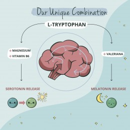 Vegavero L-Tryptophan Plus Magneziu + B6 + Valeriana 120 Capsule BENEFICII L-TRYPTOPHAN- imbunatateste somnul, amelioareza anxie