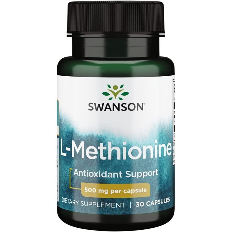 L-Methionine, 500mg, 30 Capsule- Promoveaza functionarea sanatoasa a ficatului, activeaza enzimele endogene antioxidante Benefic