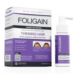 Foligain- Regenerare intensiva pentru par subtire pentru femei cu 10% Trioxidil® (2oz) 59ml Tratament anti-subtiere par pentru f