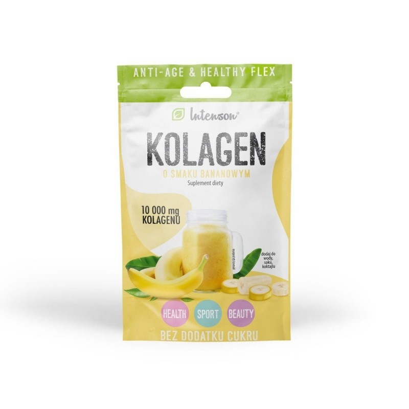 Colagen hidrolizat 1 pliculet 10.000mg Banana, Reduce liniile fine si ridurile, imbunatateste hidratarea si fermitatea pielii Be