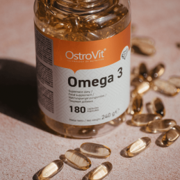 OstroVit Omega 3 180 Capsule Beneficiile Omega 3 ulei de peste: ofera un raport de 3:2 bazat pe dovezi de EPA:DHA, promovează fu