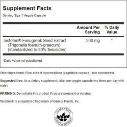 Testofen Fenugreek 300mg,60 Caps- Sursa bogata de nutrienti, sustine procesele metabolice sanatoase, reduce senzatia de oboseala