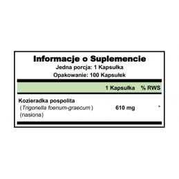 Fenugreek 610 mg - 100 Capsule, sursa bogata de nutrienti, sustine procesele metabolice sanatoase Beneficii Fenugreek: sursa bog