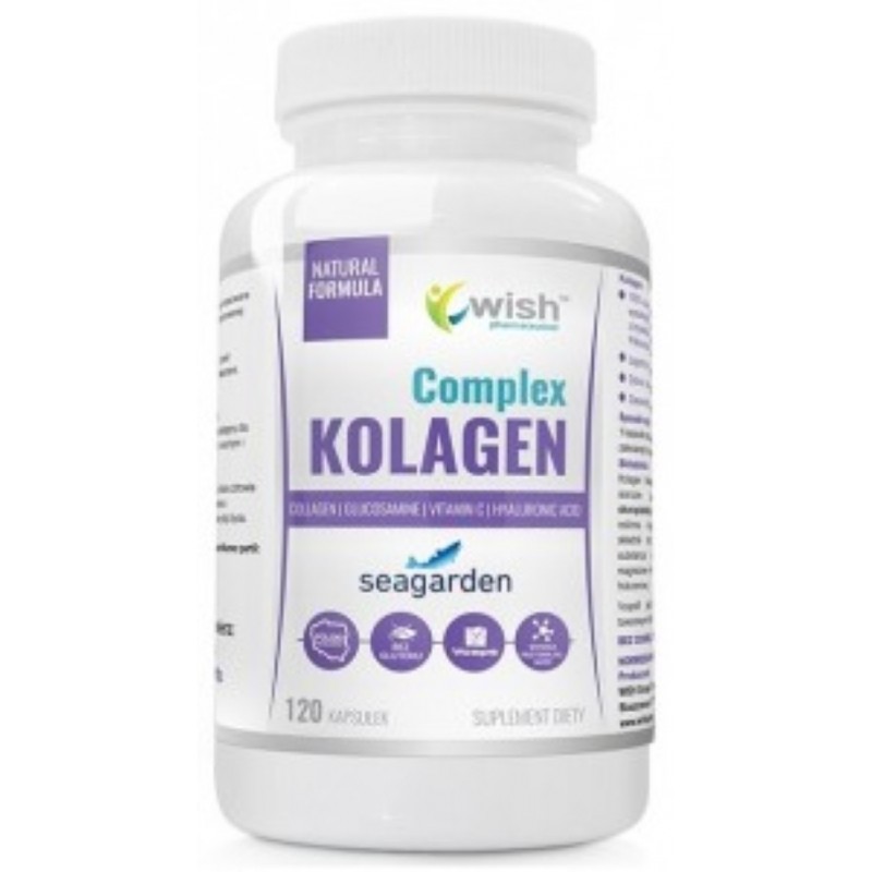 Collagen Complex (Seagarden), 120 Caps, Contine un complex unic de colagen, are o doza mare de glucozamina, sustine imunitatea B