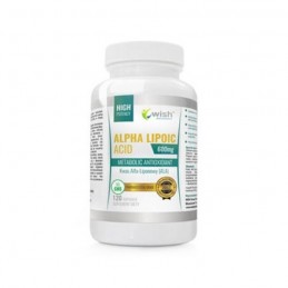 Wish Pharmaceutical Alpha Lipoic Acid 600mg - 120 Capsule BENEFICII ALPHA LIPOIC ACID- sprijina reducerea tesutului adipos, acce