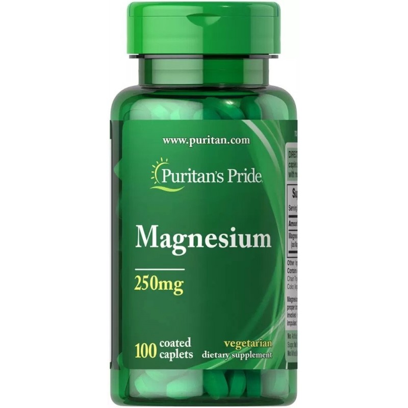 Magnesium 250mg, 100 Capsule, Ajuta la transformarea carbohidratilor, a proteinelor si a grasimilor in energie BENEFICII MAGNEZI