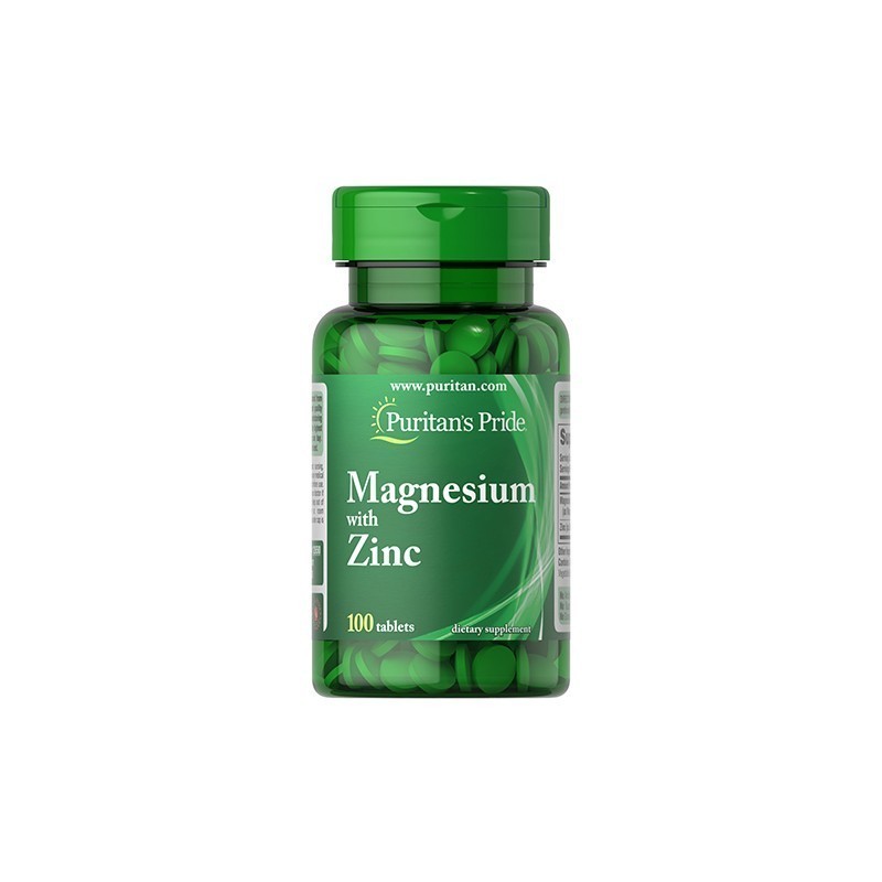 Magnesium & Zinc, 100 Tablete, Magneziul ajuta la sanatatea oaselor, la contractia musculara si la promovarea sistemului nervos 