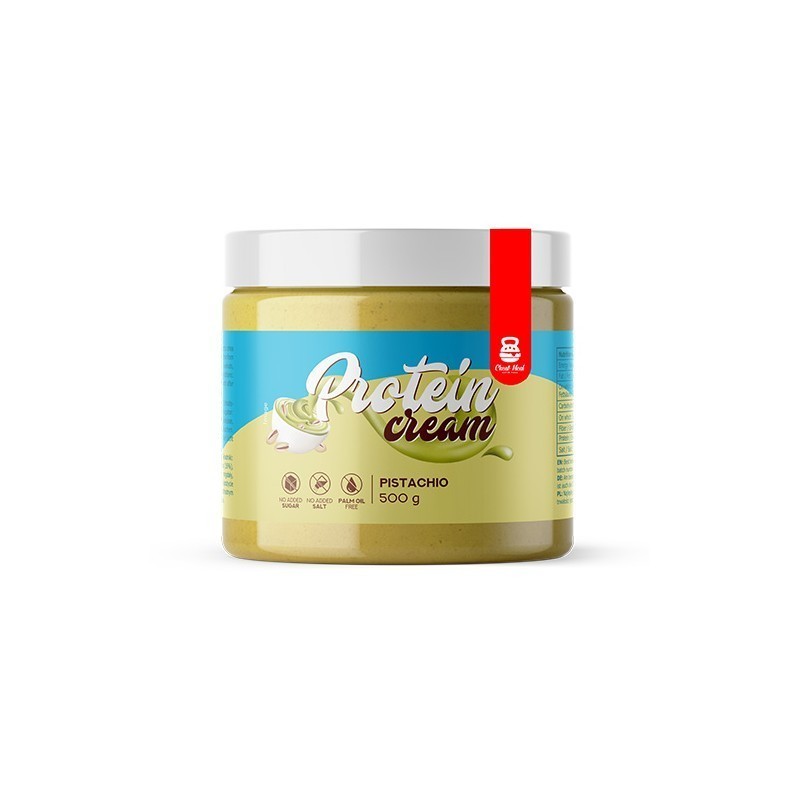 Pistachio (Crema proteica de fistic)- 500g PROPRIETATI- continut ridicat de proteine, ​continut scazut de carbohidrati, fara zah