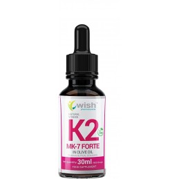 Wish Vitamina K2 MK7 - 30 ml BENEFICII VITAMINA K2 MK7- o sursa buna de Vitamina K, absorbtie excelenta a MK-7 din NATTO, o form