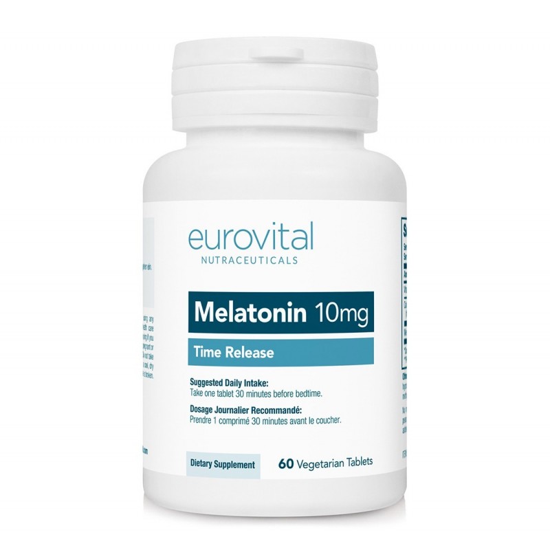 Eurovital MELATONINA 10mg (Dizolvare lenta) 60 Tablete Beneficii Melatonina: Promoveaza modele de somn sanatos, poate ajuta la a