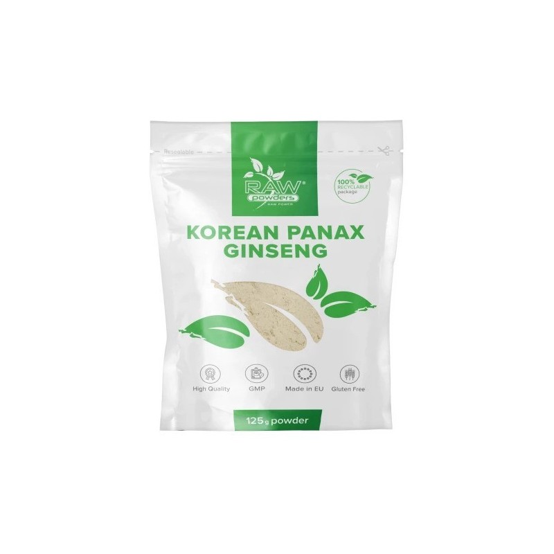 Raw Powders Korean Panax Ginseng Pulbere - 125 grame Beneficii Korean Panax Ginseng: tonic sexual, ajuta disfunctia erectila, cr