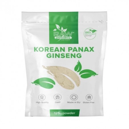 Raw Powders Korean Panax Ginseng Pulbere - 125 grame