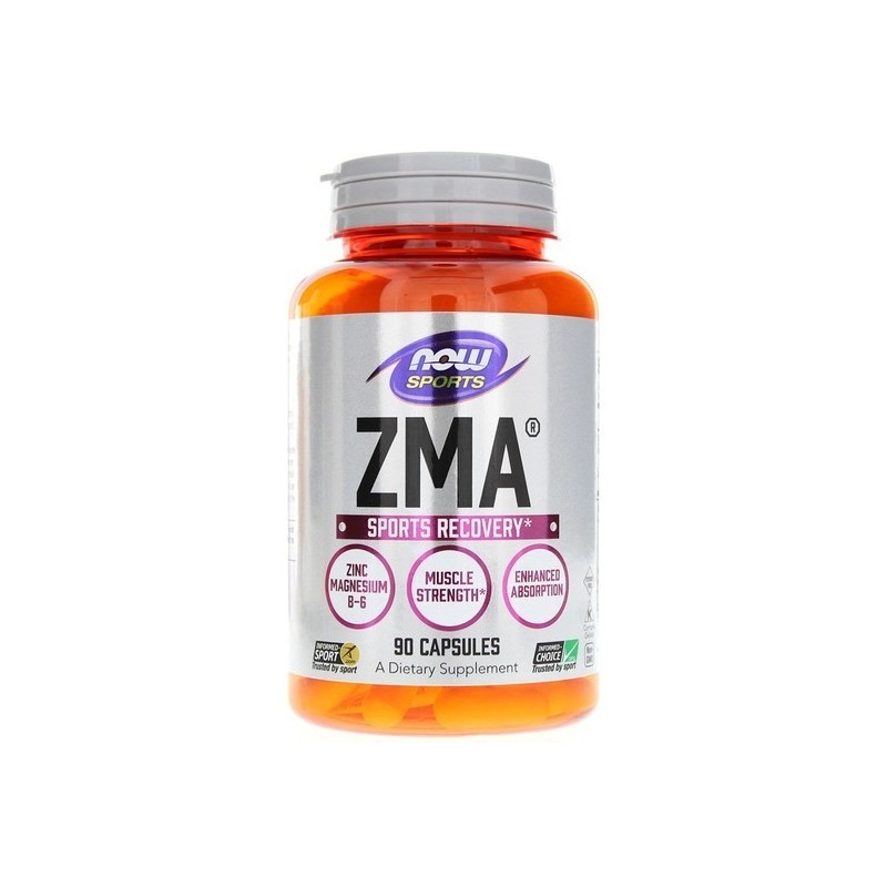 Now Foods ZMA 800mg (Zinc, Magneziu si B-6) - 90 Capsule BENEFICII ZMA- accelereaza regenerarea, creste nivelul de tes-tosteron,