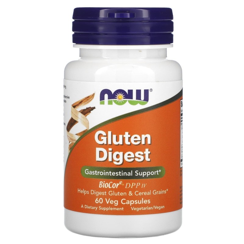 Gluten Digest, 60 Caps, Sprijin gastrointestinal, ajuta la digestia glutenului si a cerealelor, un supliment dietetic vegetarian