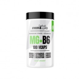 Supliment alimentar Magnesium Citrate + Vitamin B6 - 100 Capsule, HiroLab BENEFICII MAGNEZIU CITRAT SI VITAMINA B6- minimizeaza 