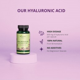 Vegavero Acid Hialuronic, 600mg, 60 Capsule Acid Hialuronic Beneficii: umplerea ridurilor, reduce aspectul ridurilor, repararea 