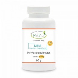 MSM Sulfur Organic 750 mg, 120 Tablete, Ajuta in reducerea durerilor in artrita reumatoida, osteoartrita Beneficii MSM- ajuta in