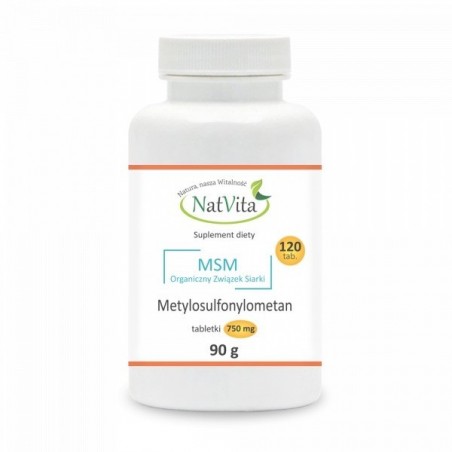 NatVita MSM Sulfur Organic 750 mg - 120 Tablete