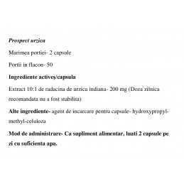 NatVita Extract de urzică indiană 10:1 200mg - 100 Capsule Beneficiile urzicii- ar putea detoxifica organismul, poate promova sa