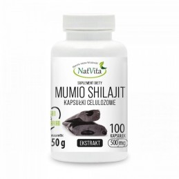 NatVita Mumio Shilajit Extract 500 mg - 100 Capsule BENEFICII MUMIO SHILAJIT- sustine sanatatea creierului, minimizeaza efectele