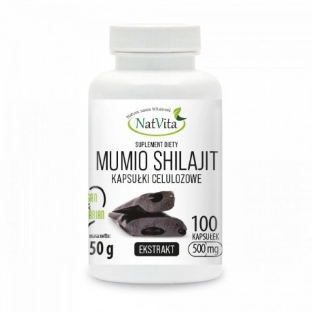 NatVita Mumio Shilajit Extract 500 mg - 100 Capsule