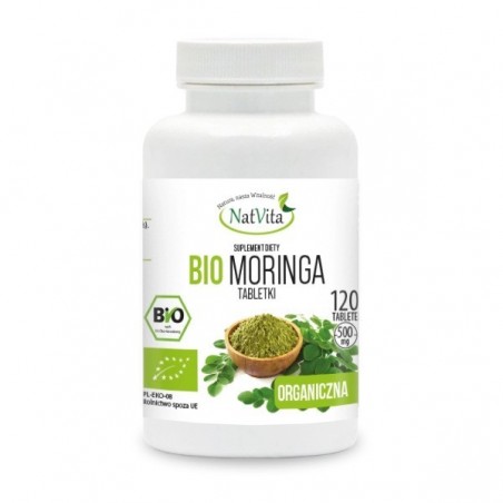 NatVita Moringa Oleifera Bio 500 mg - 120 Tablete