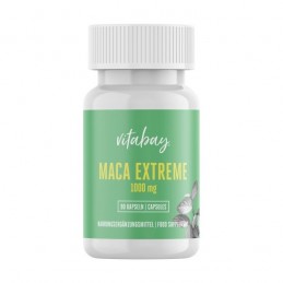 Vitabay Maca - 1000 mg doza mare - din extract de radacina de Maca - 90 capsule Beneficii Maca- ajuta organismul sa gestioneze s