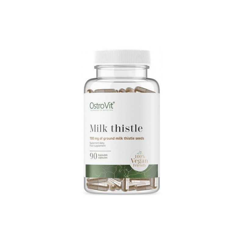 OstroVit Armurariu VEGE 90 Capsule - Milk Thistle VEGE (Supliment hepatoprotector) Beneficii Armurariu: elimina toxinele, sustin