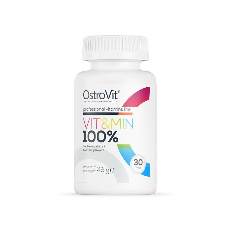 Vit&Min 30 Tablete- Ofera micronutrientii necesari fiecarui sportiv, ajuta la ingrijirea pielii Beneficii OstroVit 100% Vit&amp;