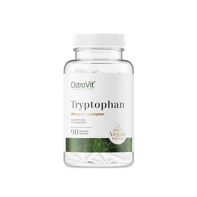 OstroVit Tryptophan VEGE, L-Triptofan, 90 Capsule Beneficii Triptofan: tulburare somn și insomnie, in caz de depresie, anxietate