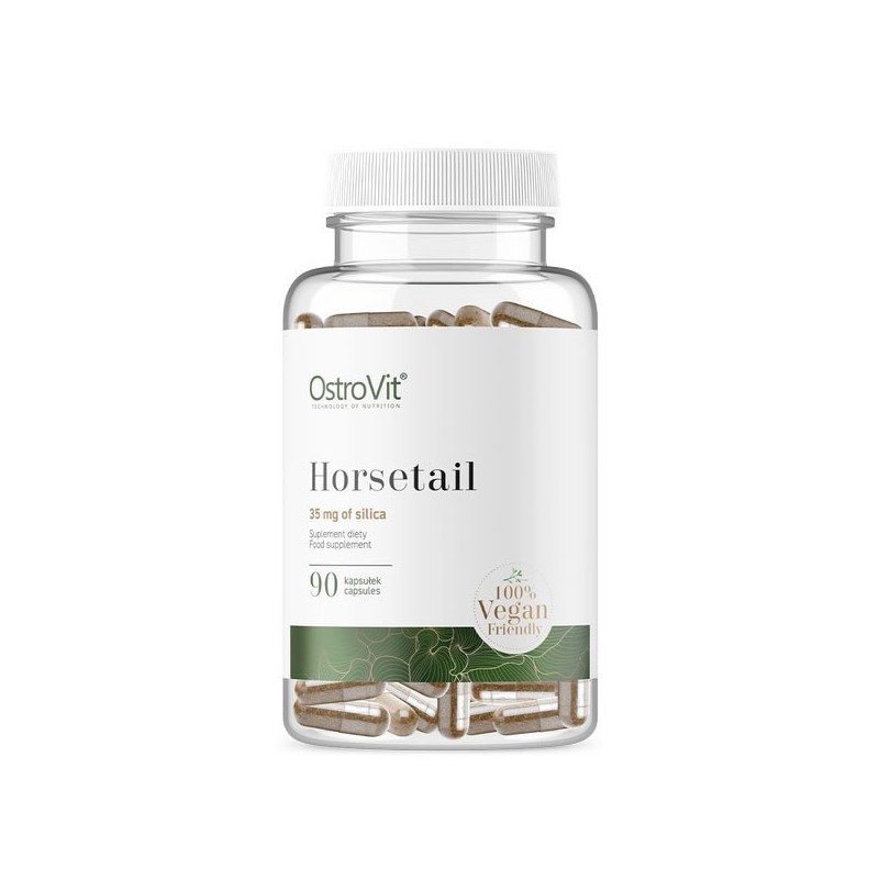 OstroVit HorseTail VEGE (Coada calului) 90 Capsule Beneficii Coada Calului Bio: ajuta la mobilitatea articulatiilor, remineraliz