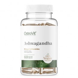 Supliment alimentar Ashwagandha Vege 700 mg 60 Capsule, Ostrovit Beneficii Ashwagandha: planta medicinala antica, reduce nivelul