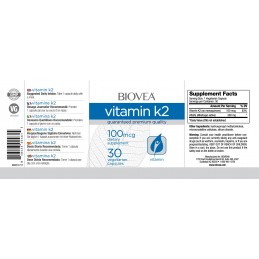 Vitamina K2 -100mcg 30 Capsule-ameliorarea bolilor de inima, intareste oasele, amelioreaza osteoporoza Beneficii Vitamina K2: es