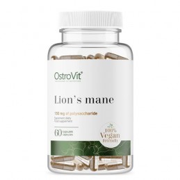 OstroVit Lion's Mane VEGE (coama leului) - 60 Capsule vegane Beneficii Coama leului- nootropic, bun antioxidant, suporta sistemu